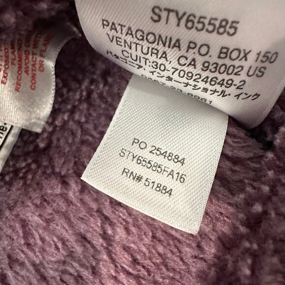 Patagonia Girls' Re-Tool Snap T Pullover L 12 Purple - Picture 9 of 9